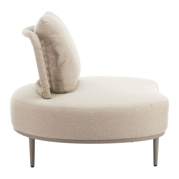 HomeRoots 43" Beige Fabric Side Chair - Modern Comfort with Slipcover, Durable Frame & Soft Cushioning for Any Room 625666