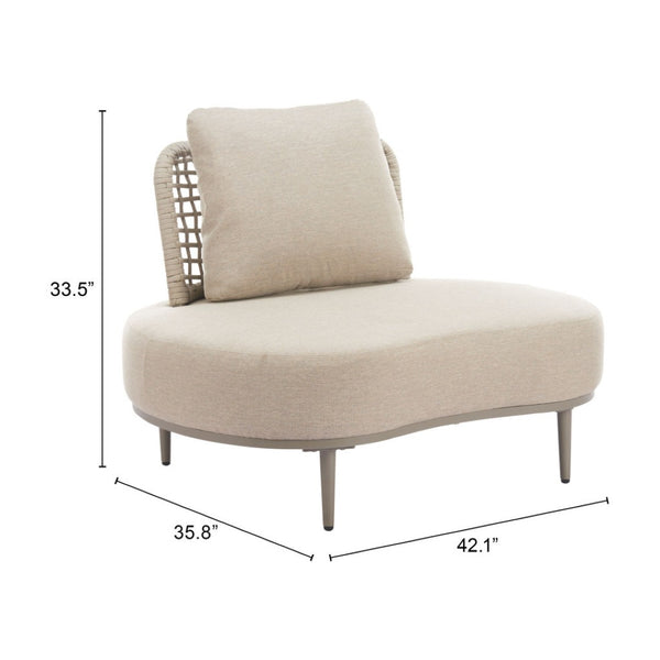 HomeRoots 43" Beige Fabric Side Chair - Modern Comfort with Slipcover, Durable Frame & Soft Cushioning for Any Room 625666