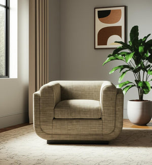 HomeRoots 41" Modern Green Upholstered Arm Chair with Black Accents - Fully Assembled Comfort for Any Space 625667
