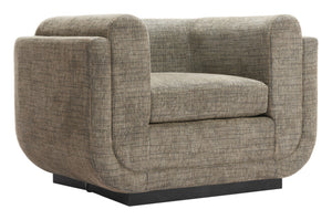 HomeRoots 41" Modern Green Upholstered Arm Chair with Black Accents - Fully Assembled Comfort for Any Space 625667