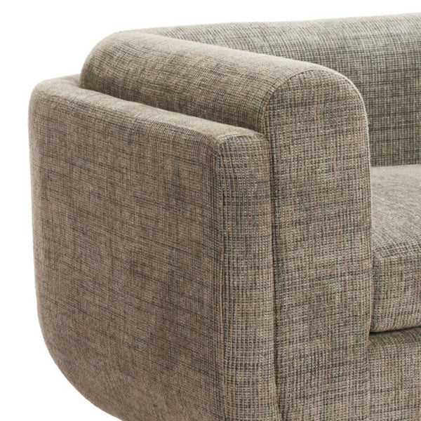 HomeRoots 41" Modern Green Upholstered Arm Chair with Black Accents - Fully Assembled Comfort for Any Space 625667