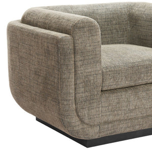 HomeRoots 41" Modern Green Upholstered Arm Chair with Black Accents - Fully Assembled Comfort for Any Space 625667
