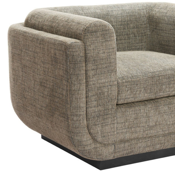 HomeRoots 41" Modern Green Upholstered Arm Chair with Black Accents - Fully Assembled Comfort for Any Space 625667