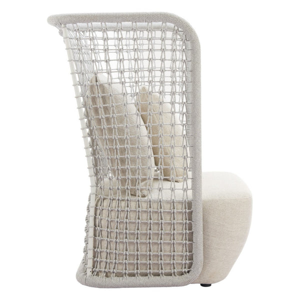 HomeRoots 37" Beige and Black Fabric Side Chair - Modern Accent with Slipcover, Durable Frame & Plush Comfort 625668
