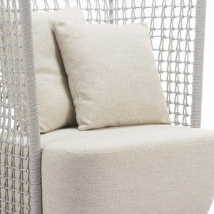 HomeRoots 37" Beige and Black Fabric Side Chair - Modern Accent with Slipcover, Durable Frame & Plush Comfort 625668