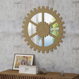 Christopher Knight Home® - Noble House - Delmore Industrial Gear Wall Mirror, Champagne