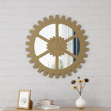 Christopher Knight Home® - Noble House - Delmore Industrial Gear Wall Mirror, Champagne