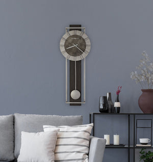 Hekman Furniture 625692 Oscar Wall Clock - Contemporary Black And Silver Design For Modern Home Decor And Style  Oscar Wall Clock 625692