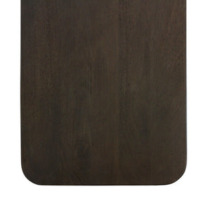 HomeRoots 108" Dark Brown Distressed Solid Wood Sideboard with Soft Close Doors - Versatile Storage Solution! 625707