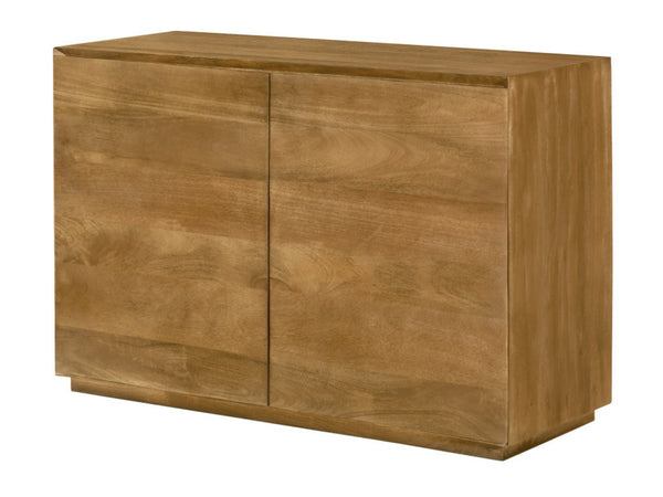 HomeRoots 48" Tan Distressed Solid Wood Sideboard with Soft-Close Doors - Stylish Storage & Versatile Design 625708