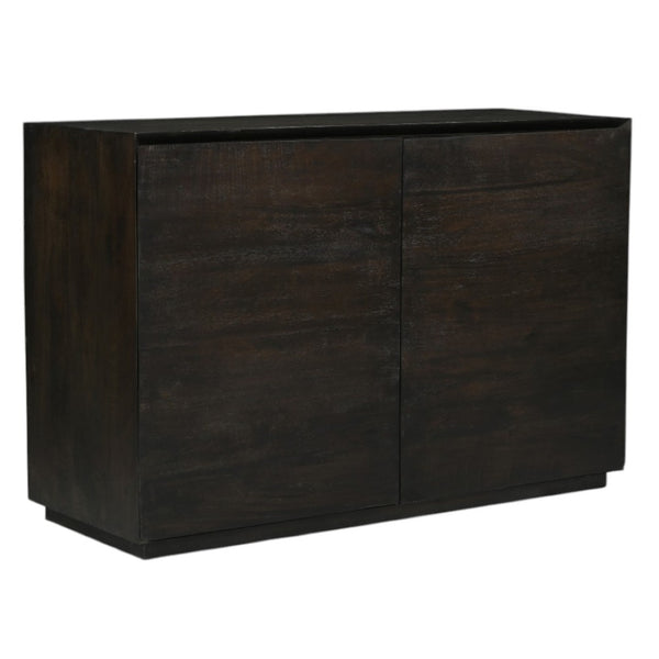 HomeRoots 48" Solid Wood Sideboard with Soft-Close Doors – Stylish Dark Brown Distressed Finish for Versatile Storage 625709