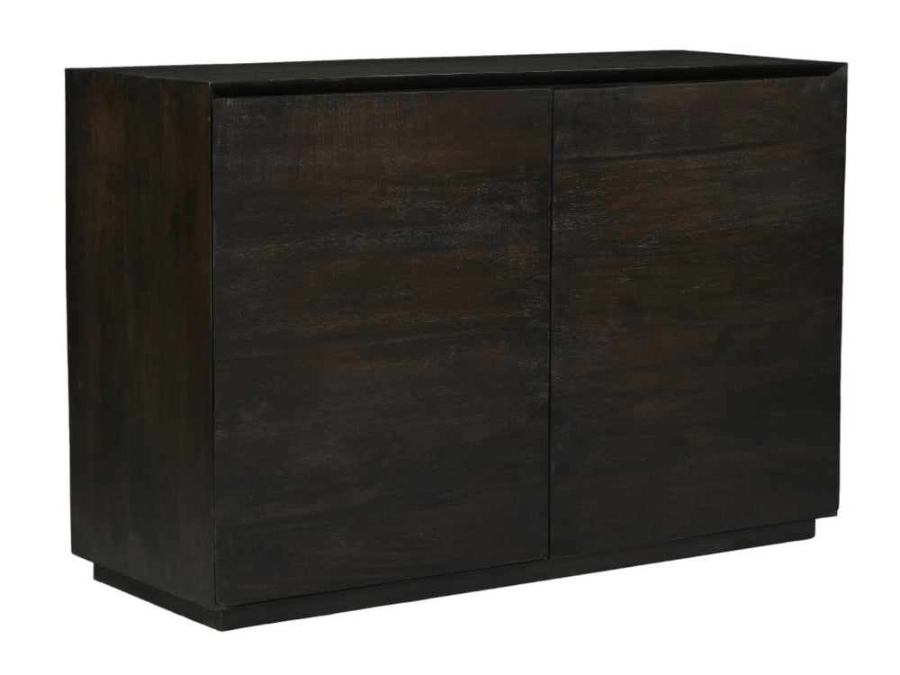 HomeRoots 48" Solid Wood Sideboard with Soft-Close Doors – Stylish Dark Brown Distressed Finish for Versatile Storage 625709