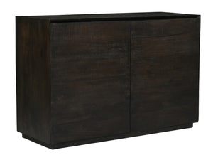 HomeRoots 48" Solid Wood Sideboard with Soft-Close Doors – Stylish Dark Brown Distressed Finish for Versatile Storage 625709