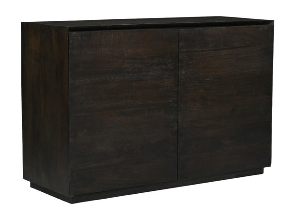 HomeRoots 48" Solid Wood Sideboard with Soft-Close Doors – Stylish Dark Brown Distressed Finish for Versatile Storage 625709