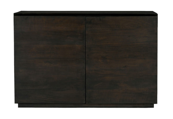 HomeRoots 48" Solid Wood Sideboard with Soft-Close Doors – Stylish Dark Brown Distressed Finish for Versatile Storage 625709
