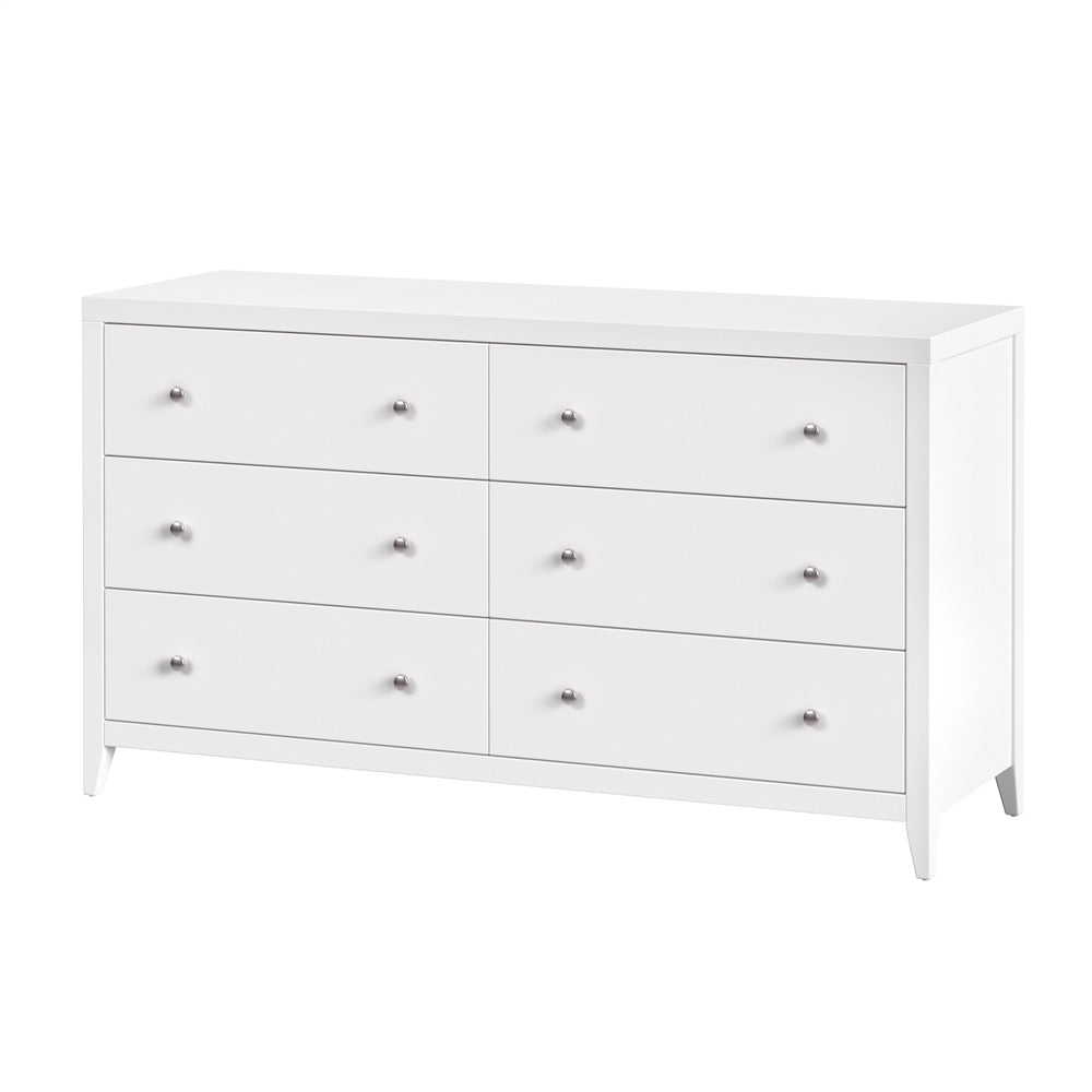 Butler Specialty Butler sleek 6-drawer dresser 60" W — durable lacquer finish, soft-close drawers, modern storage solution White 6257304