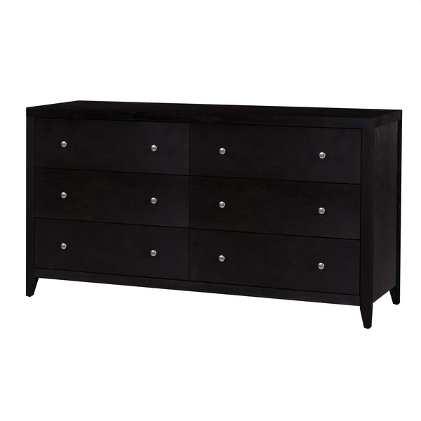 Butler Specialty Butler sleek 6-drawer dresser 60" W — durable lacquer finish, soft-close drawers, modern storage solution Coffee 6257451