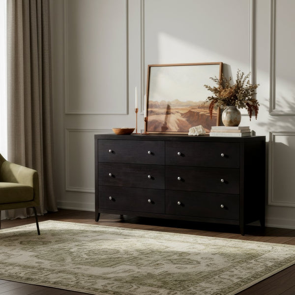 Butler Specialty Butler sleek 6-drawer dresser 60" W — durable lacquer finish, soft-close drawers, modern storage solution Coffee 6257451