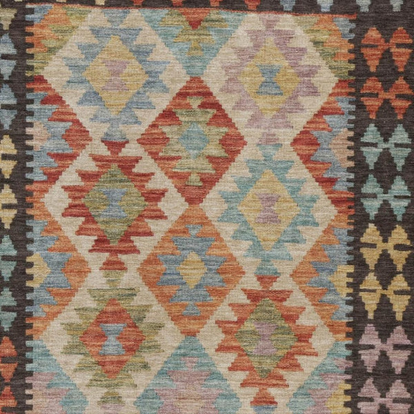 HomeRoots 5' X 8' Vibrant Rust Gold Orange Tribal Area Rug - Washable Indoor/Outdoor Accent for High Traffic Spaces 625751