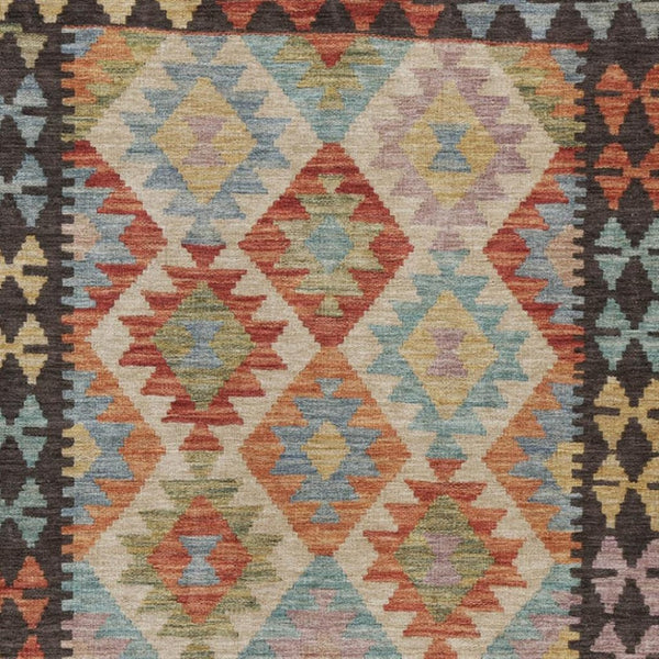 HomeRoots 8' X 10' Vibrant Rust, Gold & Orange Tribal Area Rug - Washable, Durable for Indoor & Outdoor Use! 625753