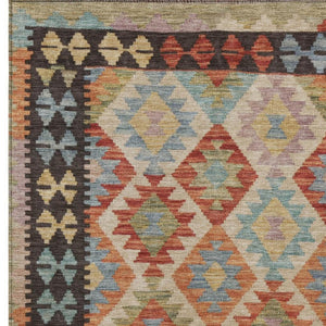 HomeRoots 10' Tribal Area Rug in Rust, Gold & Orange - Durable Washable Design for Indoor & Outdoor Spaces 625755