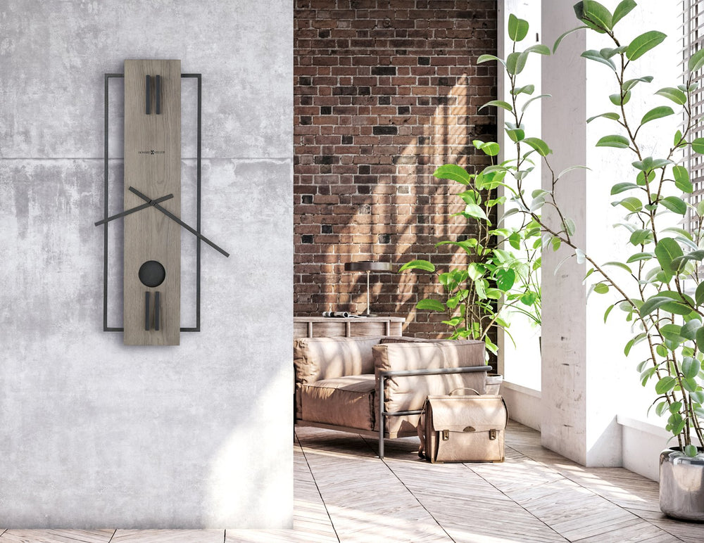 Hekman Furniture 625761 Harwood Iii Wall Clock - Modern Metal & Wood Design With Quartz Movement, Elegant Home Accent Seaside Grey Harwood Iii Wall Clock 625761