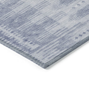 HomeRoots 5' Modern Blue and Ivory Geometric Area Rug – Indoor/Outdoor, Washable, Durable & Stylish Design! 625805