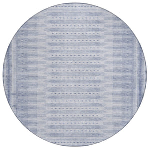 HomeRoots 8' Blue Geometric Indoor Outdoor Area Rug - Stylish, Durable, Washable for Modern Spaces & Patios 625806