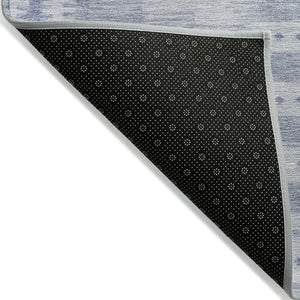 HomeRoots 8' Blue Geometric Indoor Outdoor Area Rug - Stylish, Durable, Washable for Modern Spaces & Patios 625806