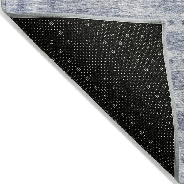 HomeRoots 8' Blue Geometric Indoor Outdoor Area Rug - Stylish, Durable, Washable for Modern Spaces & Patios 625806