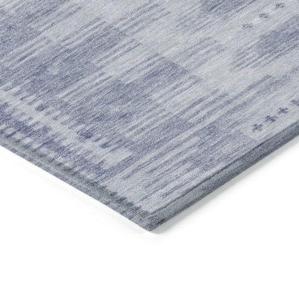 HomeRoots 8' Blue Geometric Indoor Outdoor Area Rug - Stylish, Durable, Washable for Modern Spaces & Patios 625806