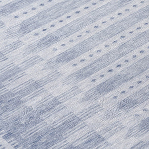 HomeRoots 8' Blue Geometric Indoor Outdoor Area Rug - Stylish, Durable, Washable for Modern Spaces & Patios 625806