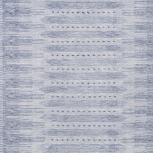 HomeRoots 8' X 10' Blue and Ivory Geometric Rug – Stylish, Washable Area Rug for Indoor & Outdoor Spaces 625807