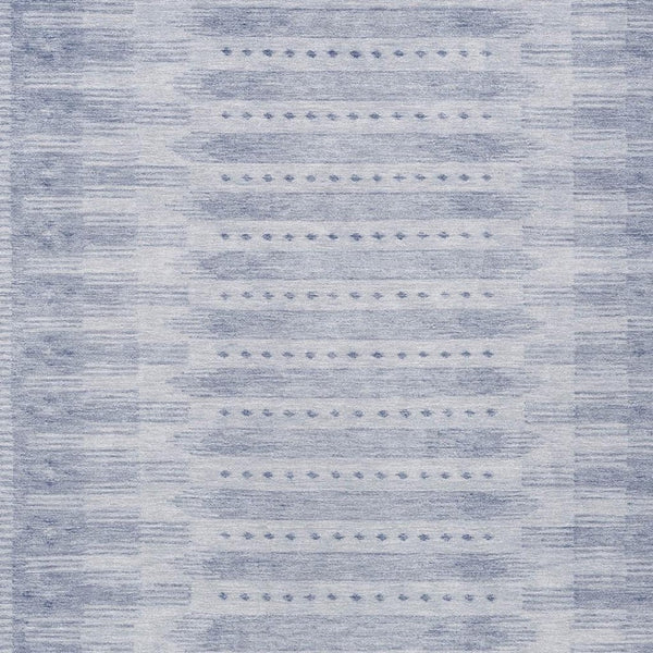 HomeRoots 8' X 10' Blue and Ivory Geometric Rug – Stylish, Washable Area Rug for Indoor & Outdoor Spaces 625807