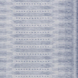HomeRoots 9' X 12' Blue and Ivory Geometric Area Rug - Durable, Washable, Stylish for Indoor and Outdoor Use! 625808