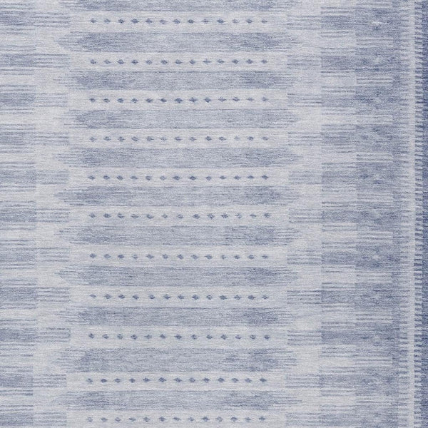 HomeRoots 9' X 12' Blue and Ivory Geometric Area Rug - Durable, Washable, Stylish for Indoor and Outdoor Use! 625808