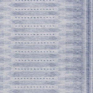 HomeRoots 10' Blue and Ivory Geometric Washable Area Rug - Stylish, Durable, Indoor/Outdoor Versatility for Any Space 625809