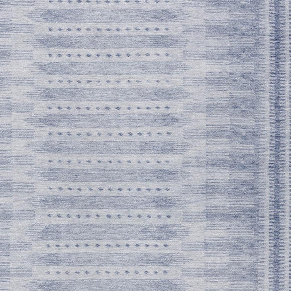 HomeRoots 10' Blue and Ivory Geometric Washable Area Rug - Stylish, Durable, Indoor/Outdoor Versatility for Any Space 625809
