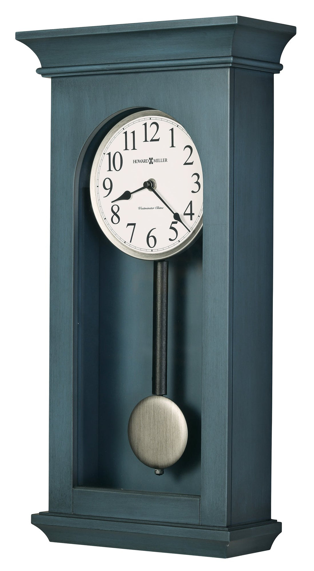 Hekman Furniture 625810 Loreen Wall Clock - Antique Ocean Blue Finish, Westminster Chimes & Elegant Pendulum Design  Loreen Wall Clock 625810