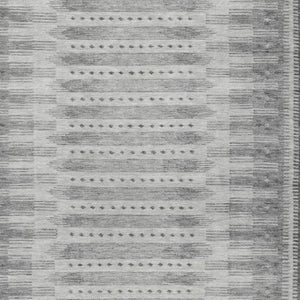 HomeRoots 8' X 10' Gray and Silver Geometric Area Rug - Stylish, Washable Design for Indoor & Outdoor Use! 625819