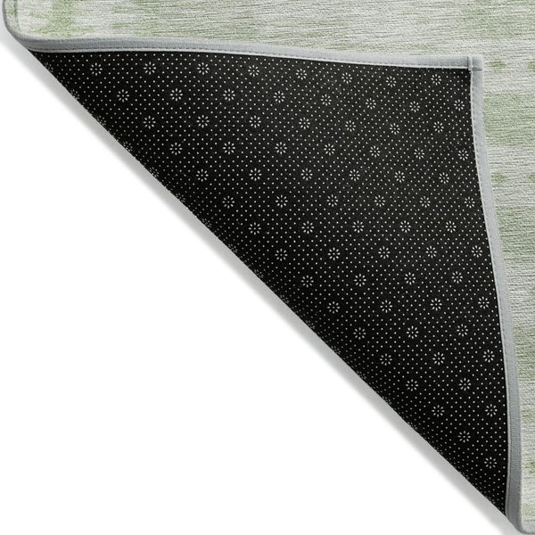 HomeRoots 5' Geometric Sage and Ivory Area Rug - Washable, Stylish, Durable for Indoor and Outdoor Use! 625829
