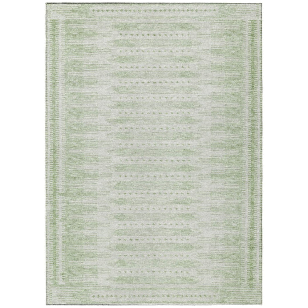 HomeRoots 8' X 10' Sage Geometric Indoor Outdoor Area Rug - Stylish, Washable, Durable for High-Traffic Spaces 625831