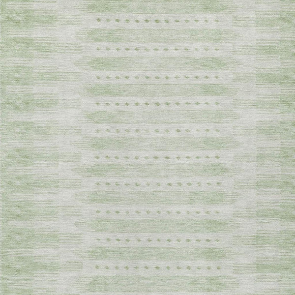 HomeRoots 9' X 12' Sage and Ivory Geometric Area Rug - Stylish, Washable, Stain-Resistant for Indoor & Outdoor Use 625832