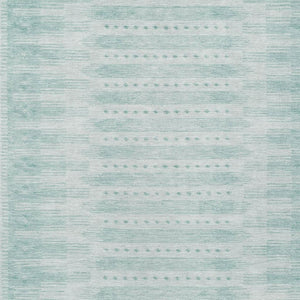 HomeRoots 10' Modern Geometric Turquoise & Aqua Area Rug - Washable, Durable for Indoor & Outdoor Use! 625845