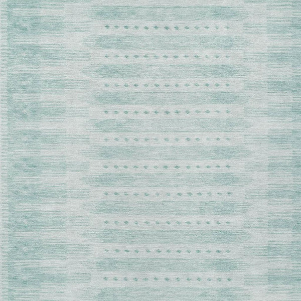 HomeRoots 10' Modern Geometric Turquoise & Aqua Area Rug - Washable, Durable for Indoor & Outdoor Use! 625845