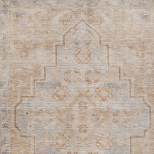 HomeRoots 5' X 8' Copper and Beige Medallion Rug - Stylish, Washable, Durable for Indoor & Outdoor Living Spaces 625847