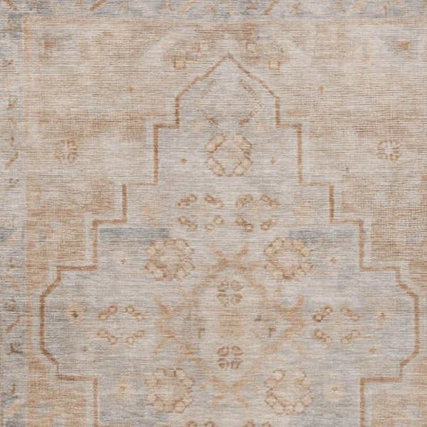 HomeRoots 5' X 8' Copper and Beige Medallion Rug - Stylish, Washable, Durable for Indoor & Outdoor Living Spaces 625847