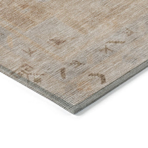 HomeRoots 8' Copper and Beige Medallion Indoor/Outdoor Area Rug - Durable, Washable, Elegant Style for All Spaces 625848