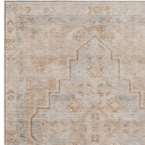 HomeRoots 8' X 10' Elegant Copper & Beige Medallion Washable Area Rug for Indoor & Outdoor Spaces, Durable Design 625849