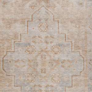 HomeRoots 9' Copper and Beige Medallion Rug - Washable Indoor/Outdoor Area Rug for High-Traffic Spaces 625850